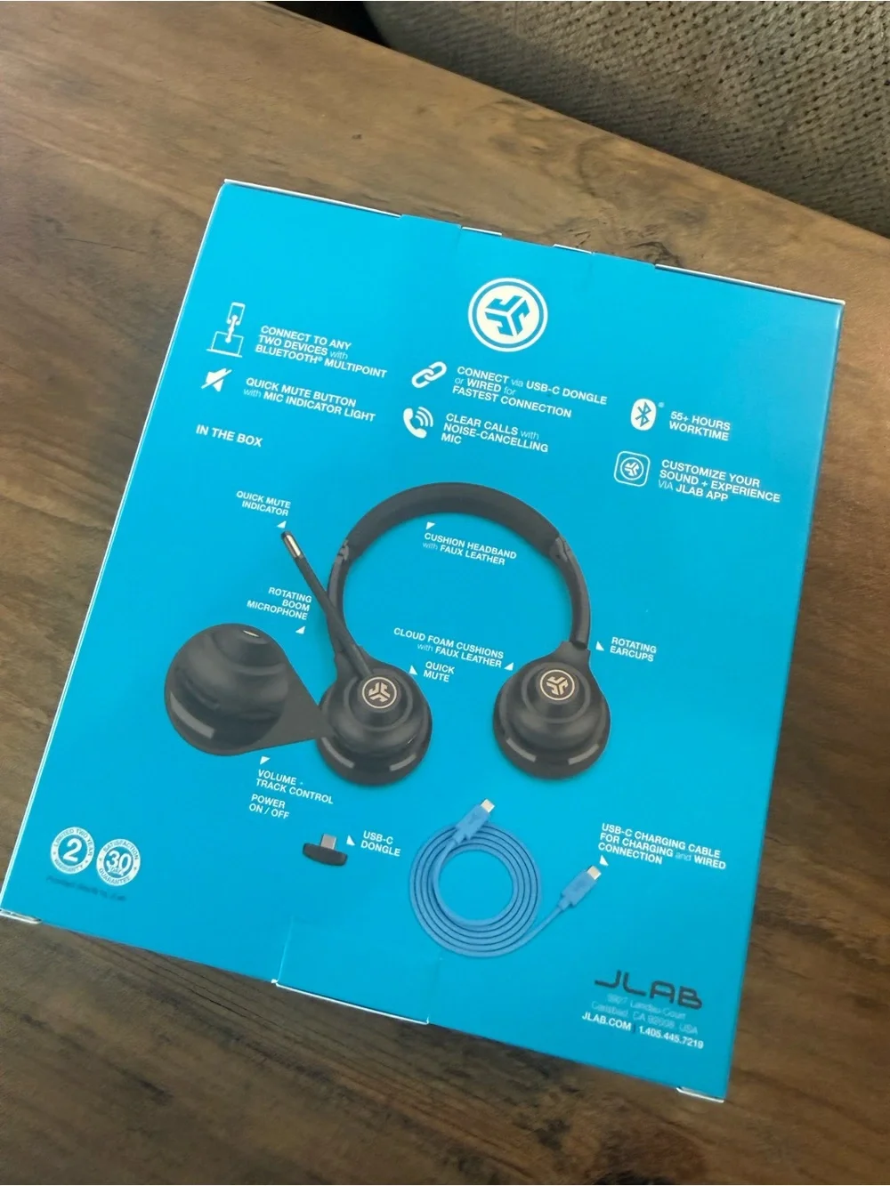 Go Work Wireless 2nd Gen Black On-Ear Headset JLab